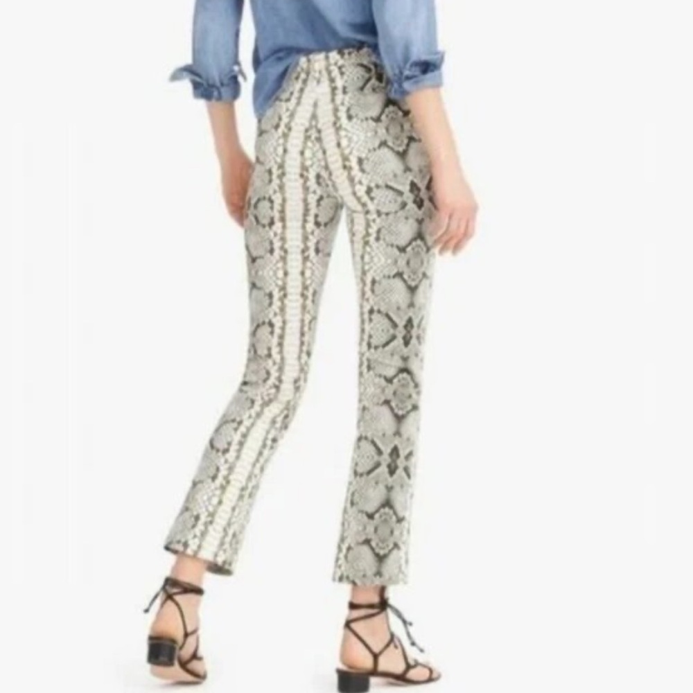 J. Crew green snake skin pant - Picture 2 of 9